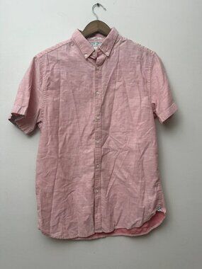 Denim & Flower Mens Pink Button Up Medium